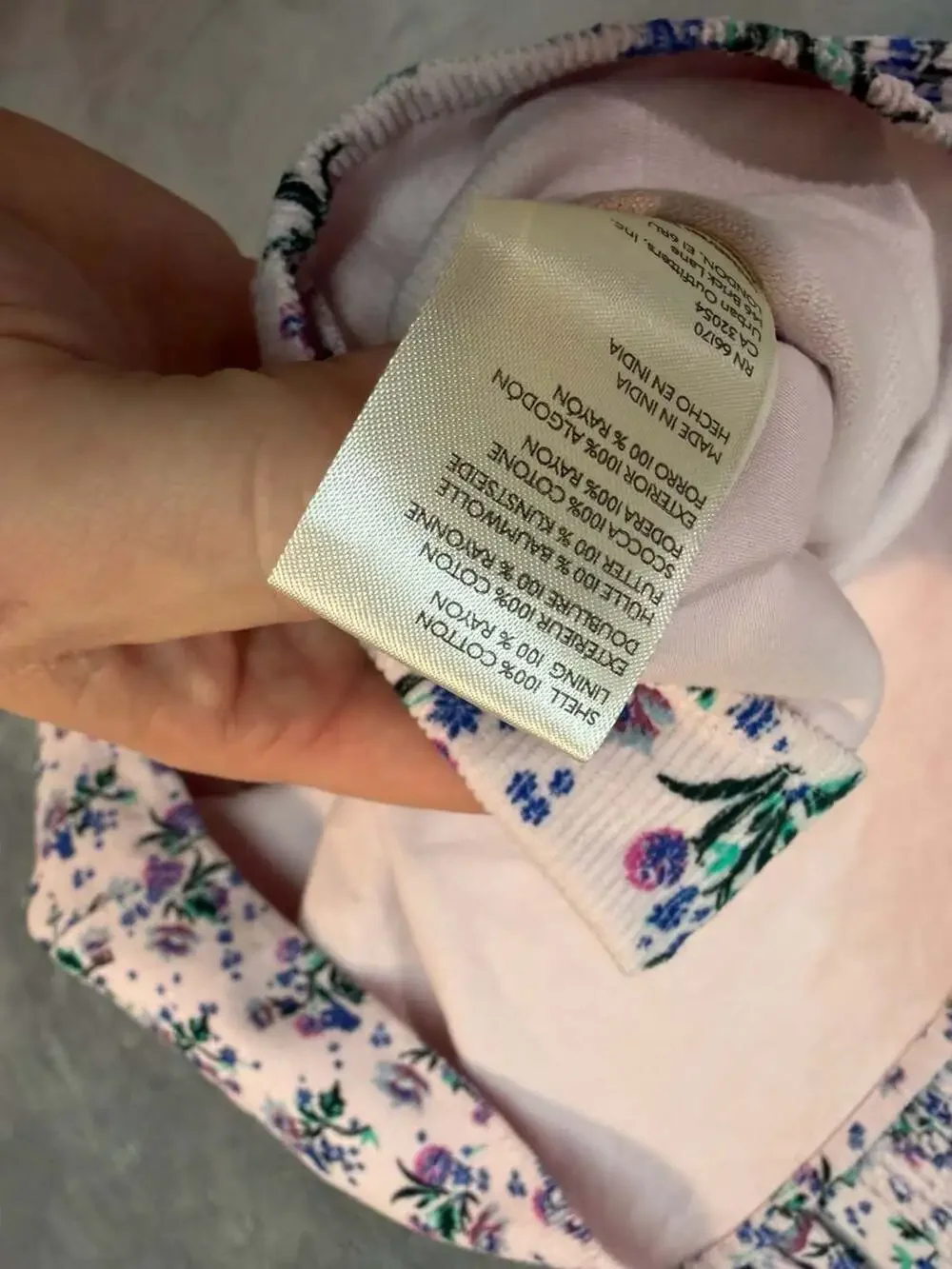 Free People Gaia Printed Corduroy Floral Blouse Top